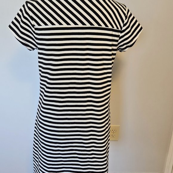 Black and White Striped Short Sleeve Gap Dress Size Medium - Picture 3 of 4